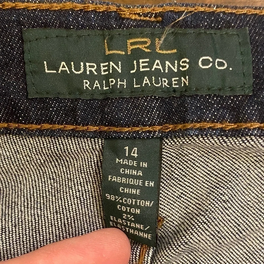 Lauren Ralph Lauren Sz 14 Mid Rise Boot Cut Jeans Women’s Dark Wash Stretch